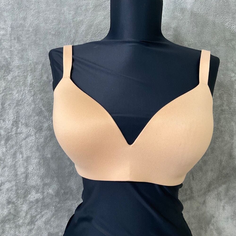Tommy John Second Skin Lightly Lined Wireless Bra Sz 32DD Maple Sugar EUC